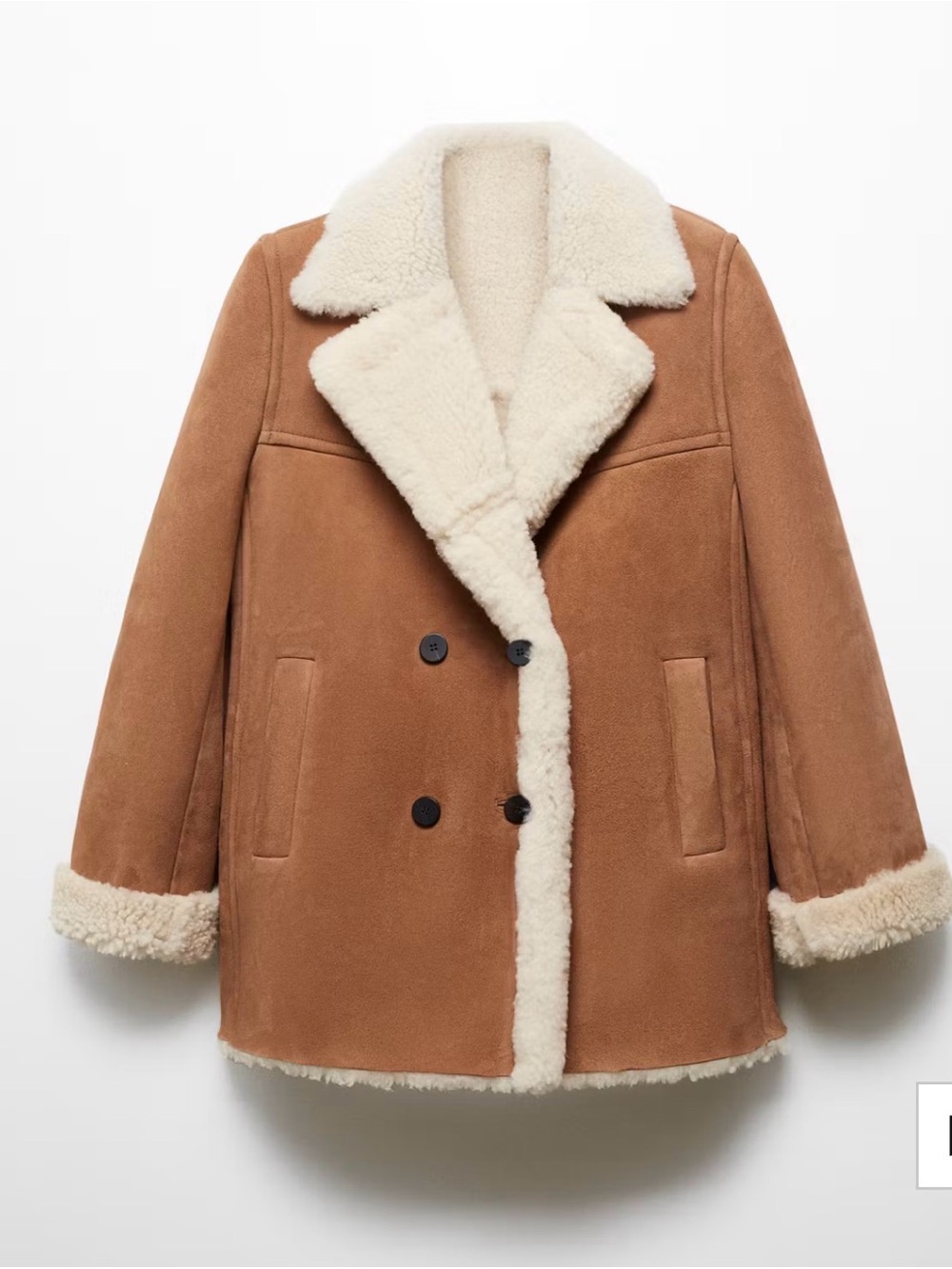 SHEARLING-LINED COAT NWT